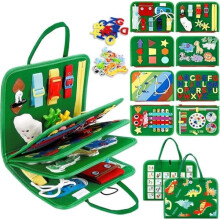 Montessori Activity Book for Ages 1-4 Green 12 Pages