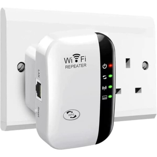WiFi extender white 3000 sq m coverage 45 devices