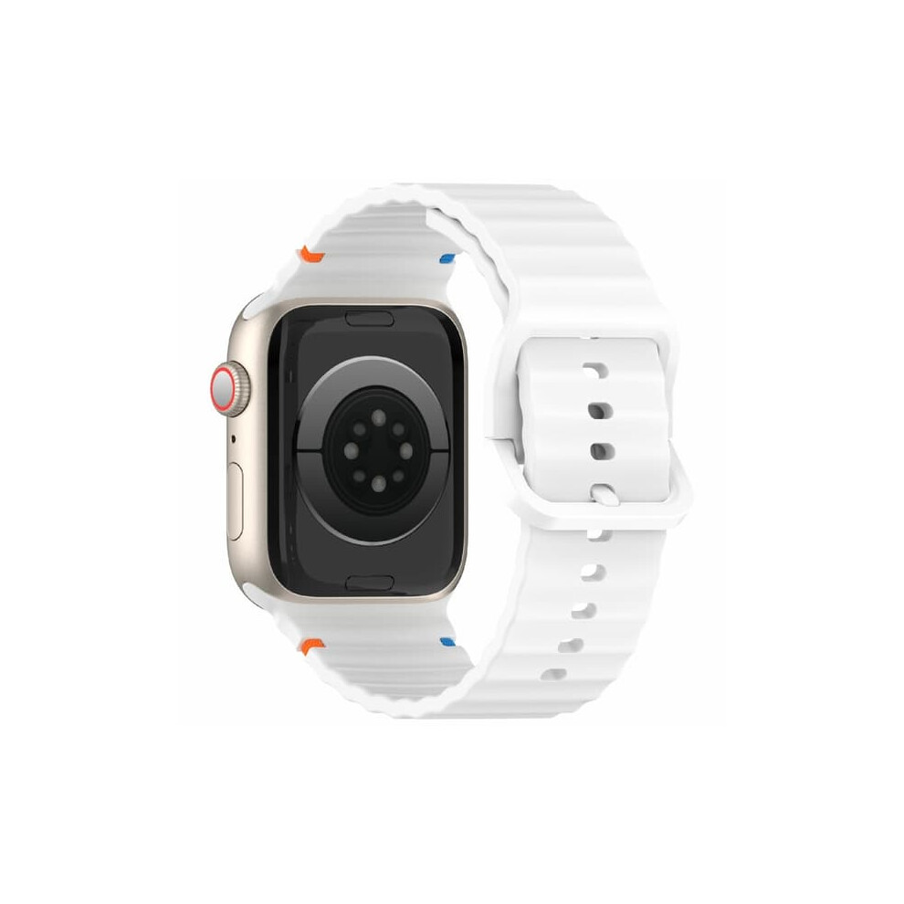 Apple Watch Silicone Bracelet Wave 42Mm 44Mm 45Mm White 962125805352