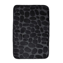 MOUDUO non-slip striped area rug black