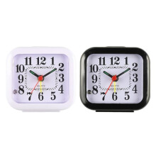 Alarm Clock Silent Operation Luminous Hands Black