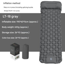 Self-Inflating Camping Mattress Grey Single 72x20x3in