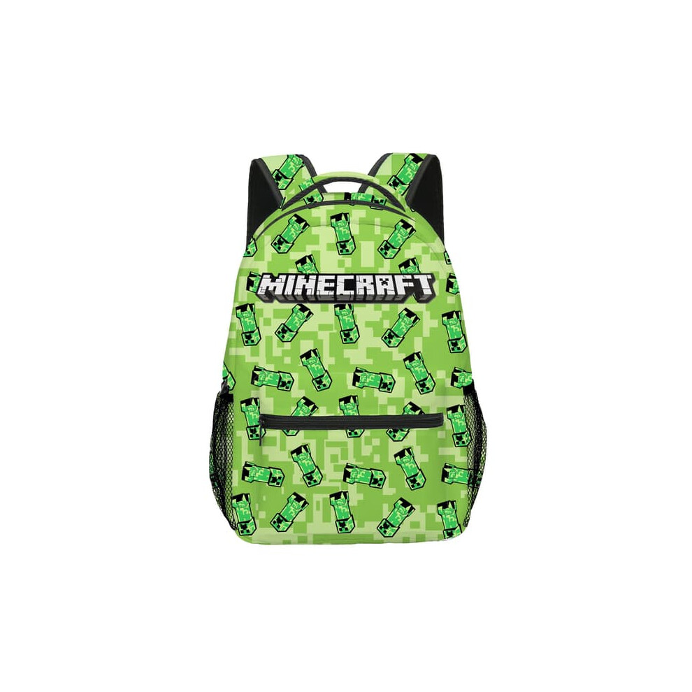 Minecraft backpack for boys black with Creeper and Enderman