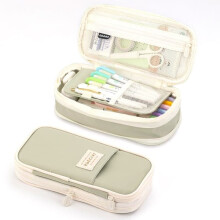 Pencil Case Green Large Capacity Organizer for Students