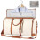PU Leather Travel Duffel Bag Waterproof Large White 1