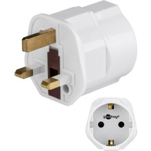 Goobay UK power adapter white type F to type G