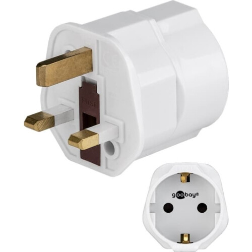 Goobay UK power adapter white type F to type G