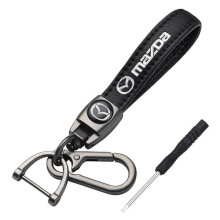 Leather Keychain Clip for Mazda Travel Premium 1 Piece