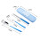 Portable Cutlery Set Reusable Blue 4-Piece 3