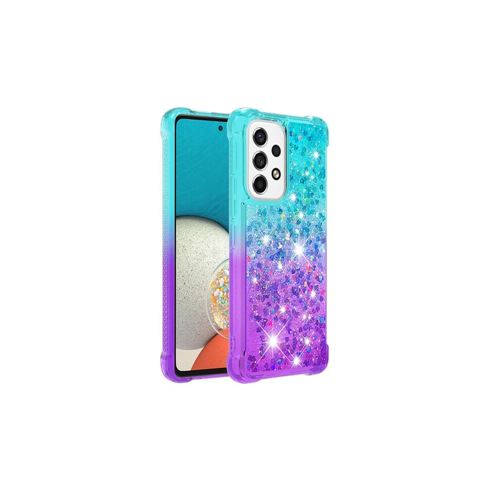Skalo Tpu Case For Samsung A53 5G - Glitter Turquoise/Purple 962029282433