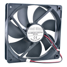 Ventilador de refrigeração com rolamentos hidráulicos de 12 cm (120 mm), dimensões de 120 x 120 x 25 mm (120 x 25 mm), 12 V CC, 0,10 A, 1600 RPM,