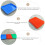 Activity Trays Rectangular Multicolor 6 pcs 2