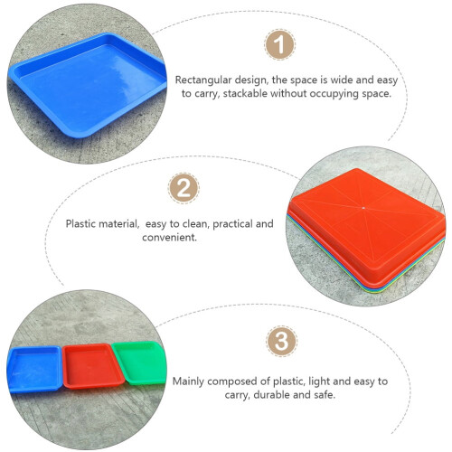 Activity Trays Rectangular Multicolor 6 pcs 1