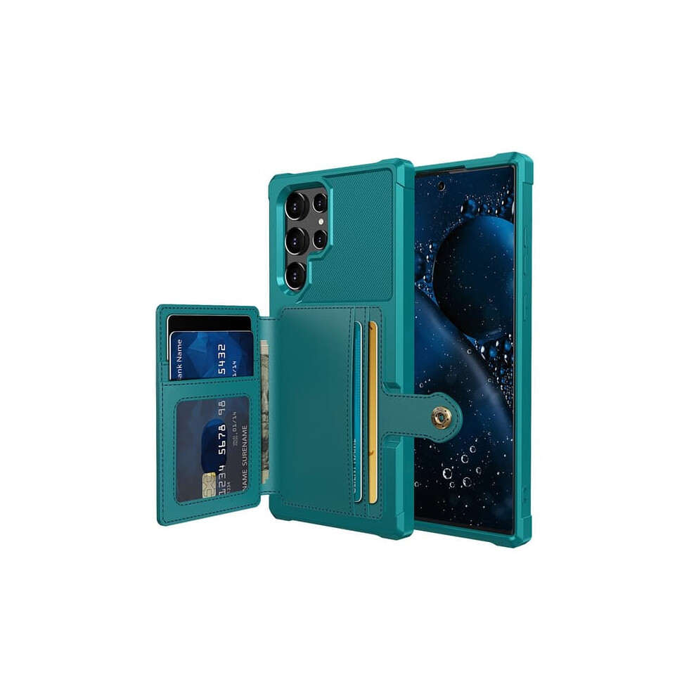 Samsung Galaxy S22 Ultra Case With Card Holder Green 962125803174