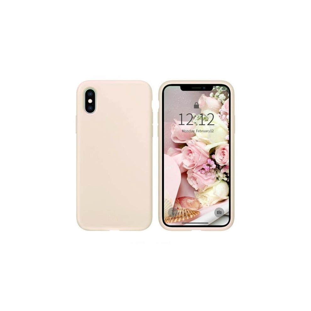 Iphone X Xs Silicone Case Beige 962029287438