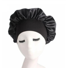 Sleeping Cap for Hair Care Women Black One Size