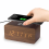 INF Digital LED Alarm Clock Brown with Wireless Charging 1