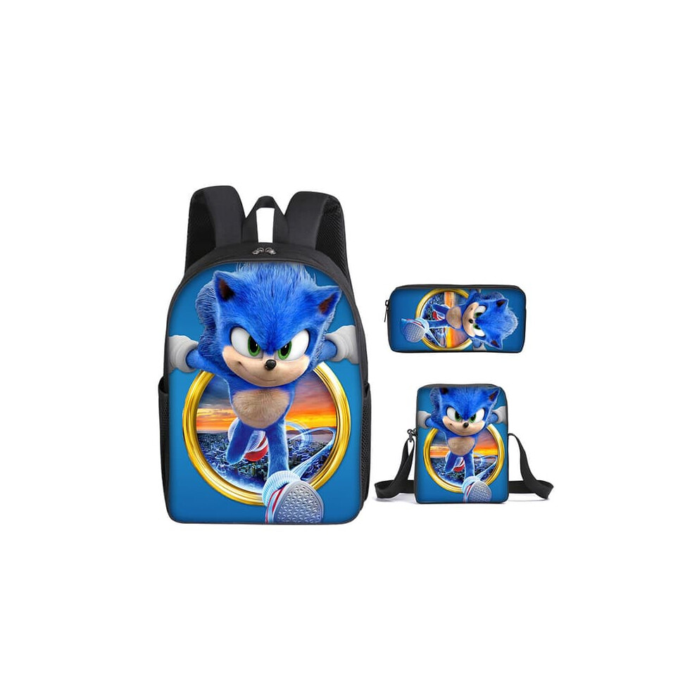 Sonic backpack set for elementary school 3-piece
