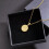 Initial pendant necklace white enamel A-Z 5