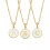 Initial pendant necklace white enamel A-Z 6