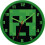 Minecraft green wall clock 25 cm 1