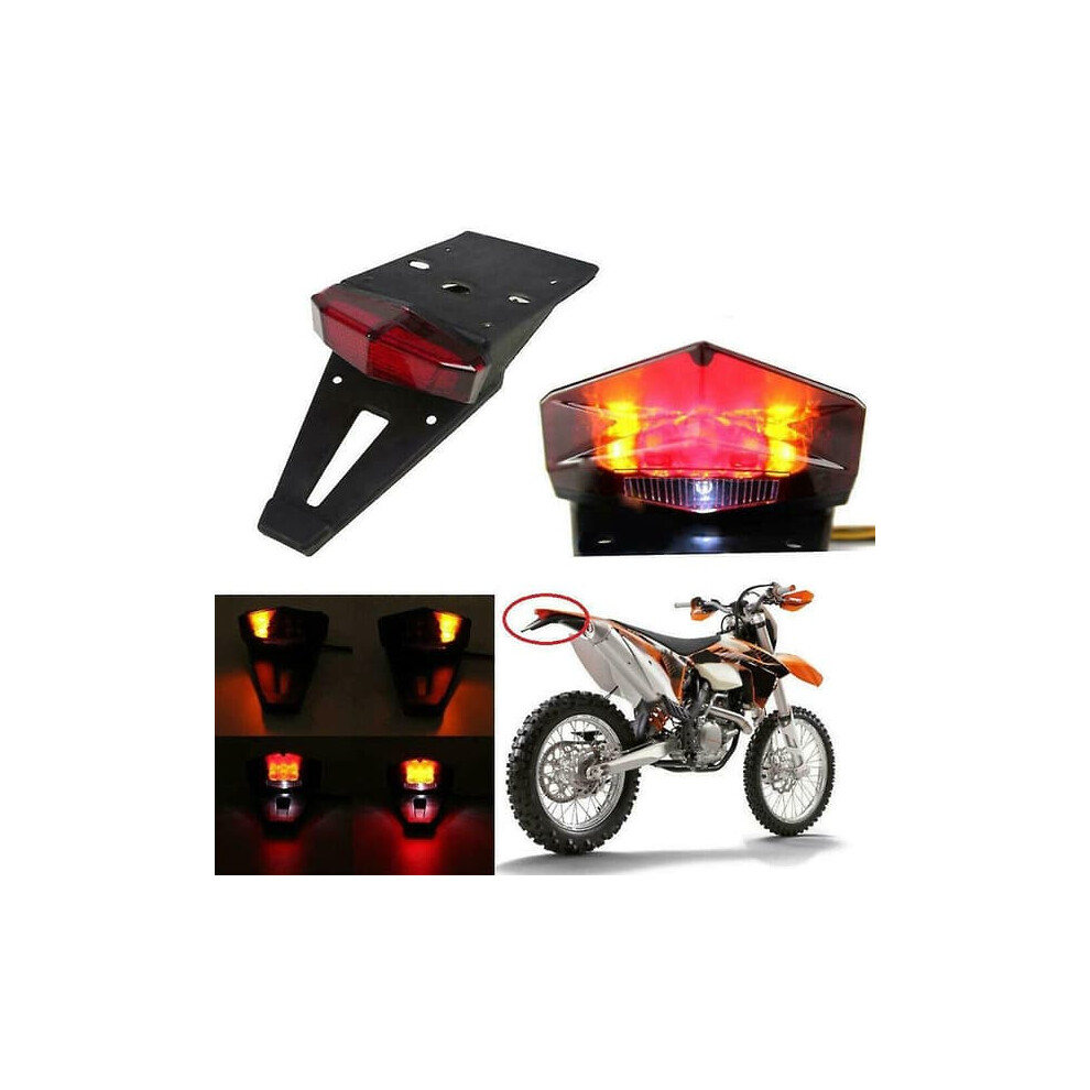 Led Motorcycle Taillight With Brake And Turn Signals Black 962125811261