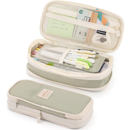 Pencil Case Green Large Capacity