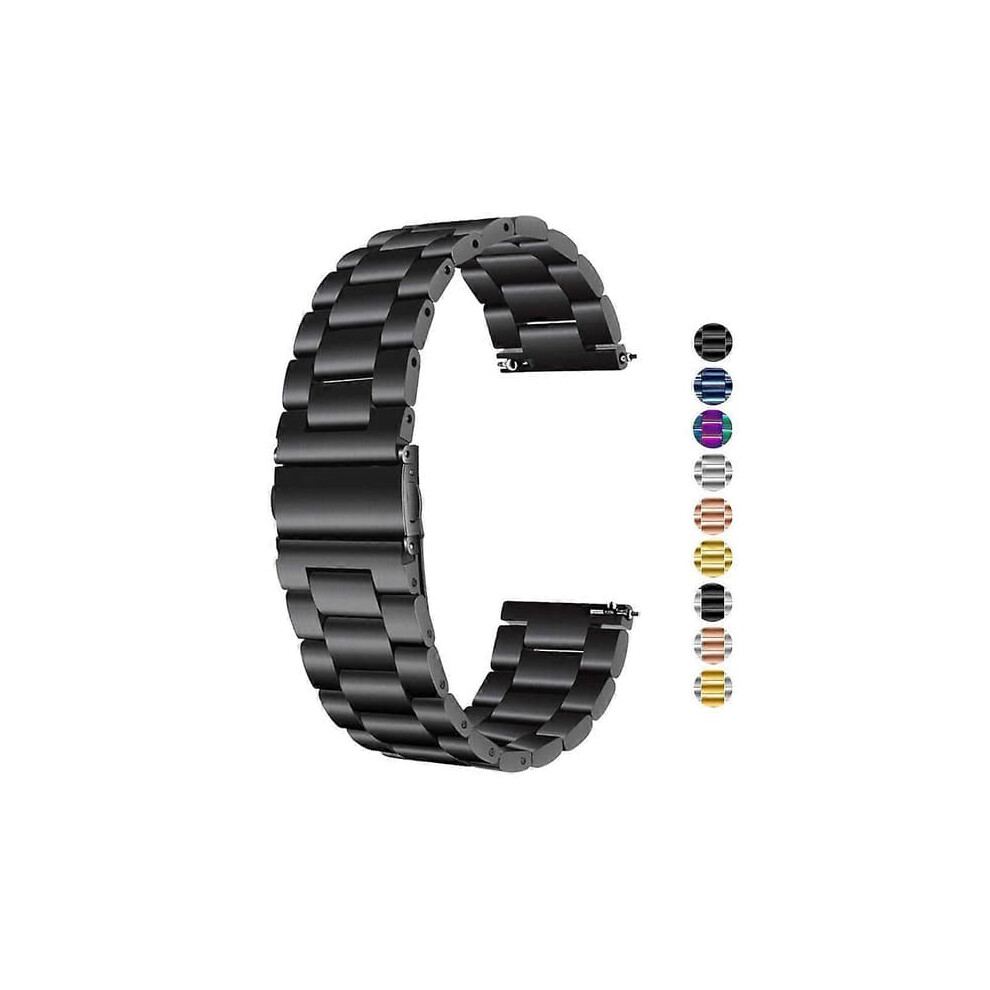 Metal Watch Band Stainless Steel 22Mm Black 962029289128