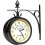 Wall Clock Wrought Iron 2-Sided Garden Clock 1
