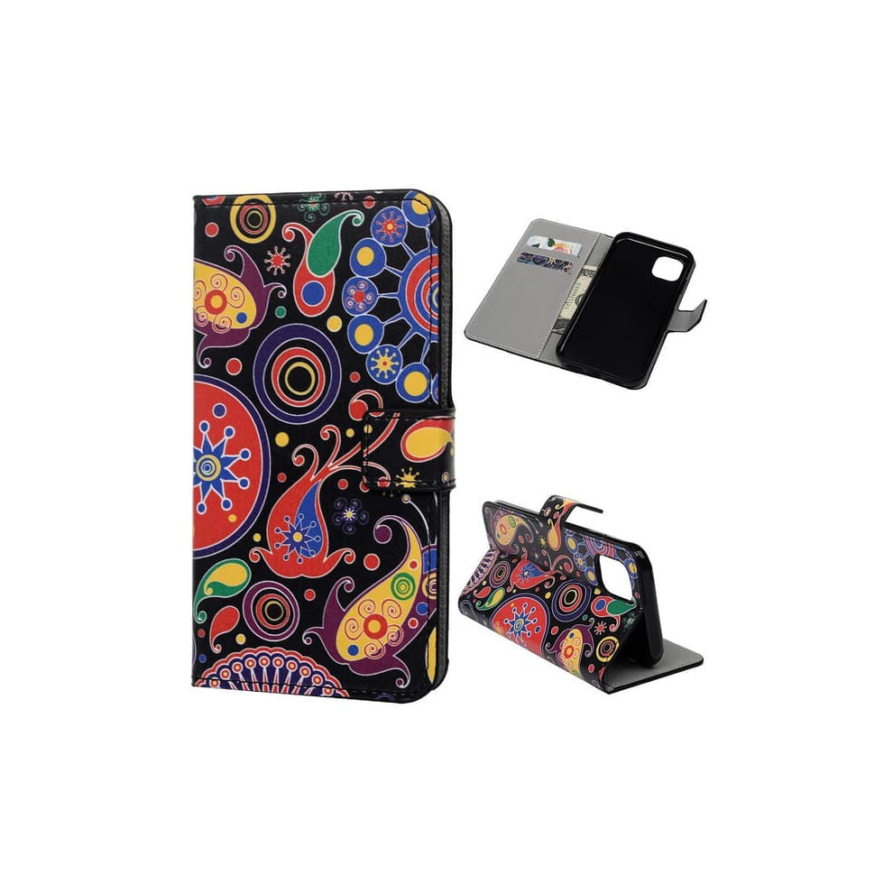 Wallet Case For Iphone 12 Paisley Design 962029284475