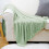 Knitted Throw Blanket with Fringe 50x68 inch 6