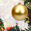 MOUDUO gold plastic Christmas ball 8 inch 8