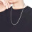 Steel armor link necklace 3mm 45 cm 1