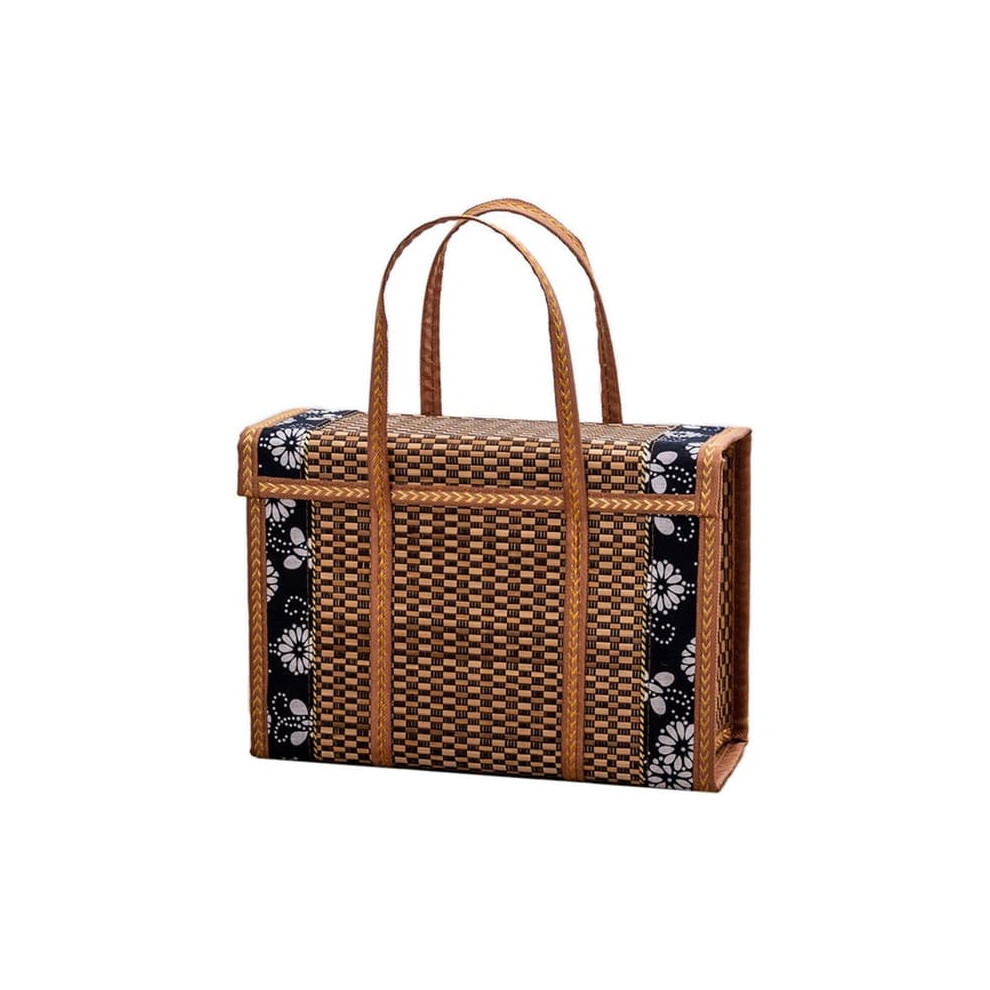 Rattan Picnic Basket With Handle Foldable 1 Pcs 962125310306