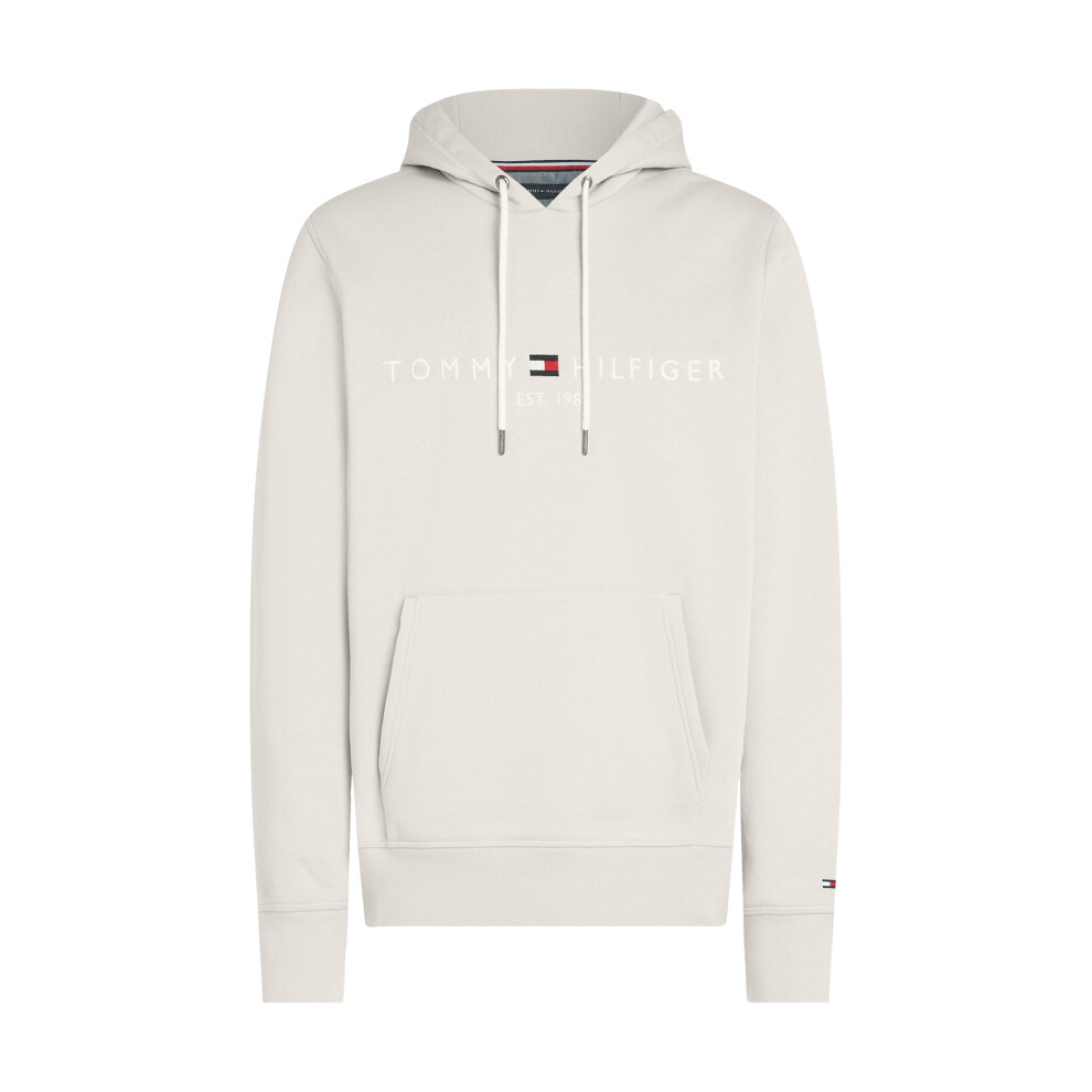 Tommy Hilfiger (Xxl, Oatmilk) Mens Logo Hoodie
