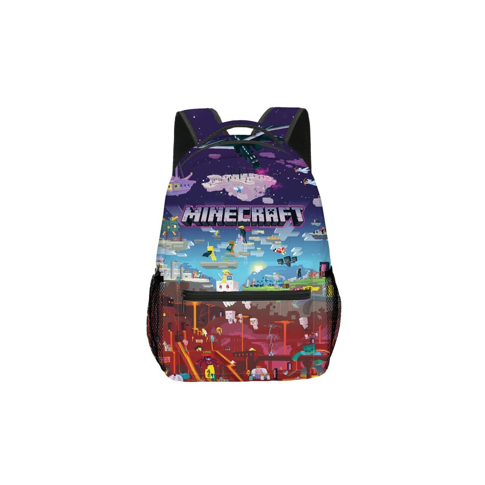 Minecraft backpack for boys black 1 piece