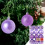 Christmas Tree Ornaments Purple Balls 24 Pack 1