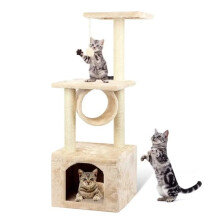 Cat tree beige scratching post 90 cm