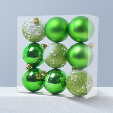 Christmas balls blue 6 cm 9 pieces
