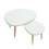 Dollhouse Triangle Coffee Table White 1 Set 1