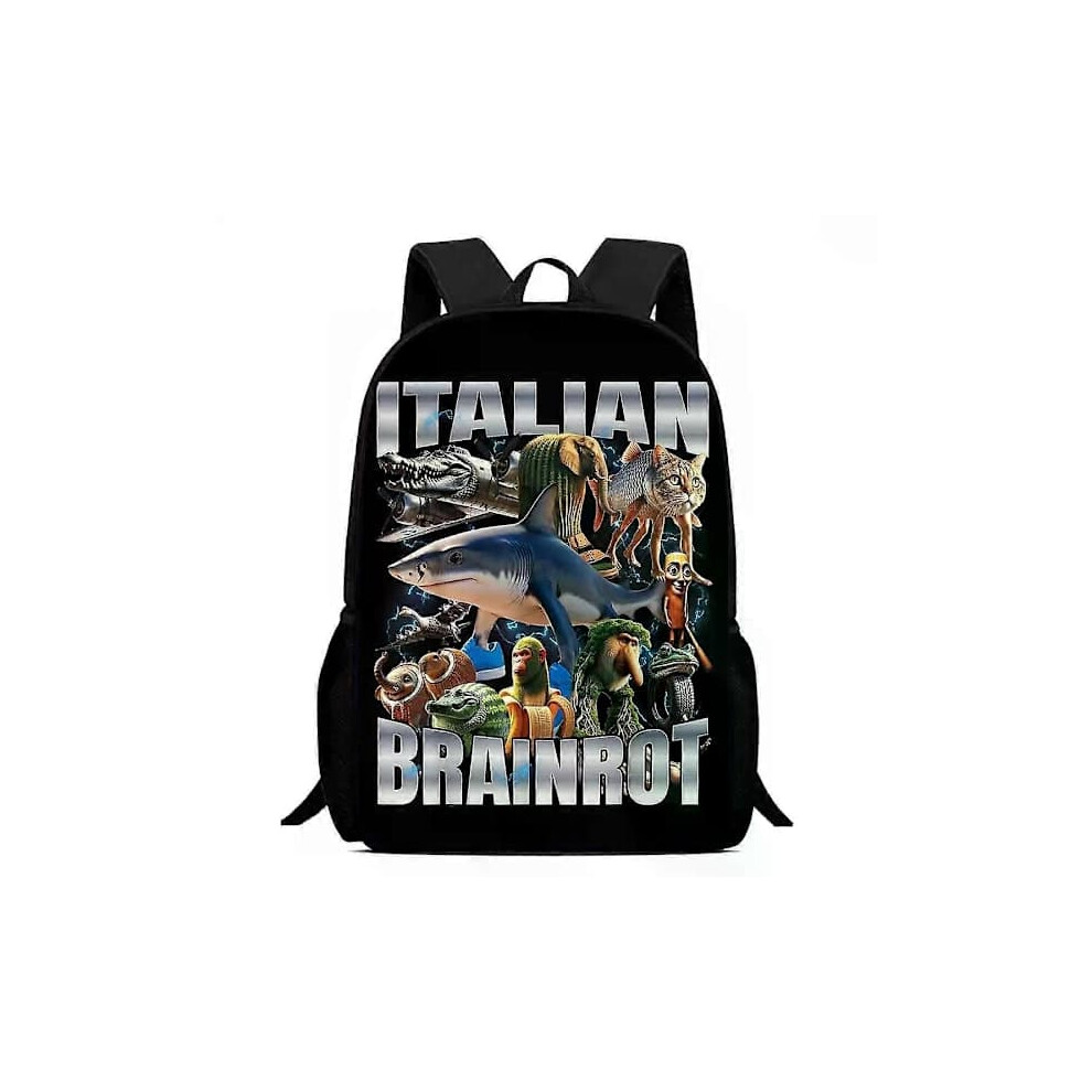 Tralalero Anime School Backpack for Kids 15 inch