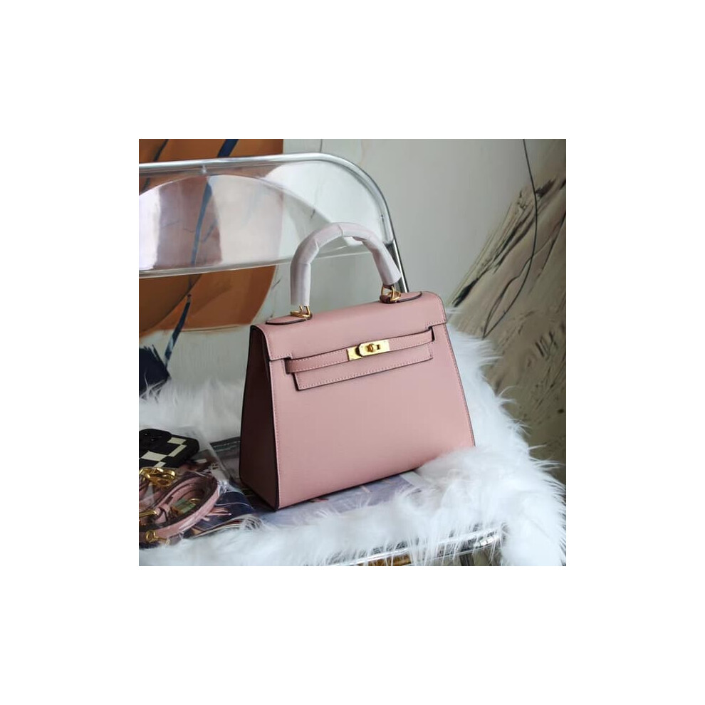 Women's Handmade Shoulder Bag Soft Pink Small 22X7x16 Cm 962029289999