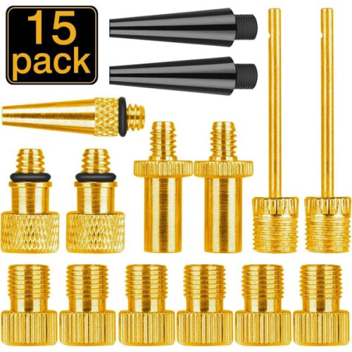 Bicycle Valve Adapter for Ball Pump, 15 pcs