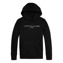 (4 Years, Black) Tommy Hilfiger Boys Embroidered Logo Cotton Hoodie