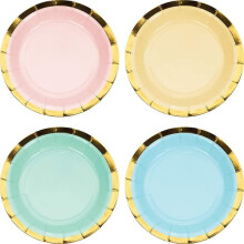 Disposable Pastel Plates Pack of 8