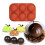 Silicone Ball Mold Hemisphere 6-Cavity Brown 1