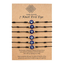 Evil Eye Bracelet Lucky 7-Knot Type 2 Set of 6