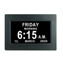 Dementia Clock for Seniors Large Digital Calendar with Day