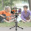 Τρίποδο Selfie Stick 40" με ασύρματο τηλεχειριστήριο, περιστροφή 360, επεκτεινόμενη βάση 8
