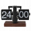 Vintage Tilting Table Clock Black 24-Hour Non-Slip Base 1
